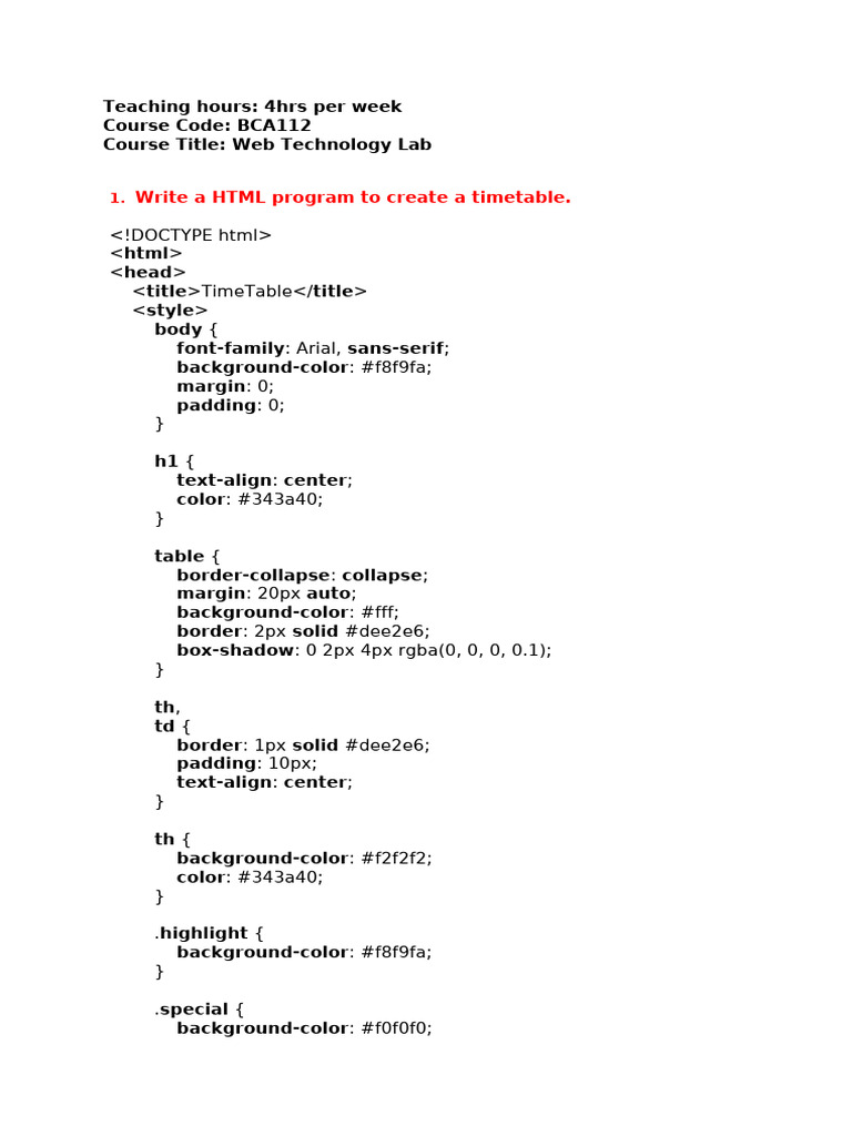 Web Technology Lab Course Overview | PDF | Installation (Computer ...