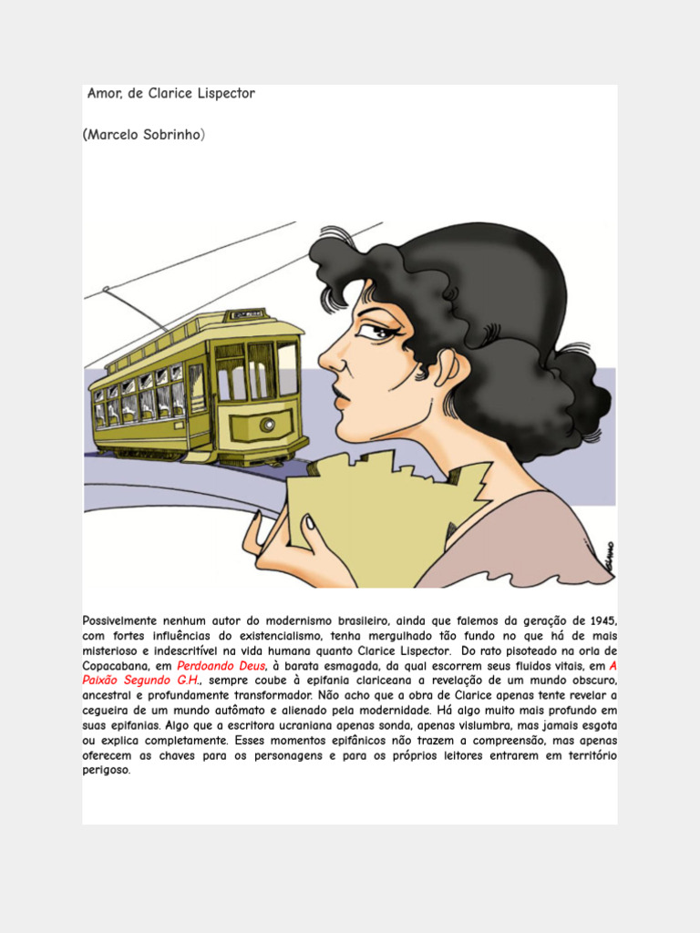 Análise do conto "Amor" de Clarice Lispector | PDF | Amor | Contos