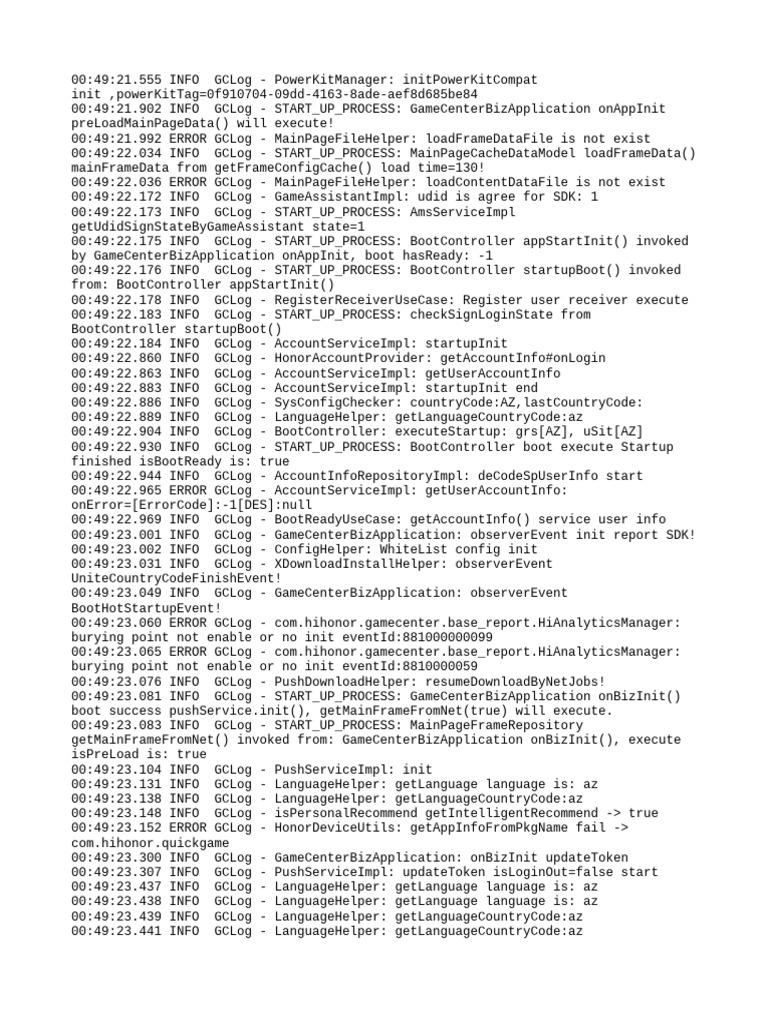 GameCenter Startup Log Analysis | PDF | Application Layer Protocols ...