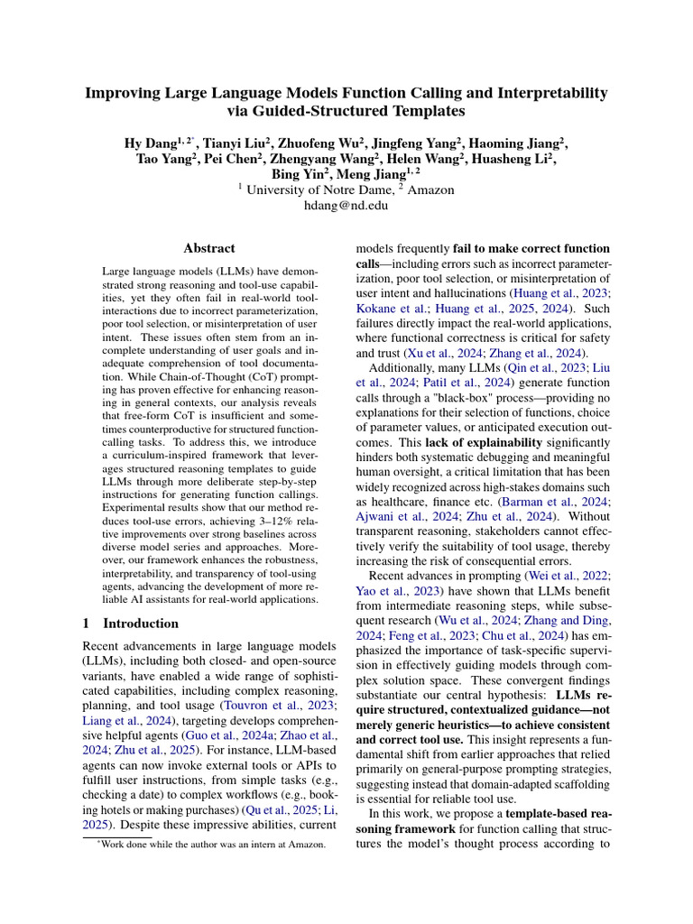 Enhancing LLM Function Calling with Templates | PDF | Verification And ...