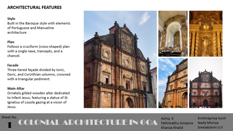Colonial Architecture in Goa: Architectural Features | PDF