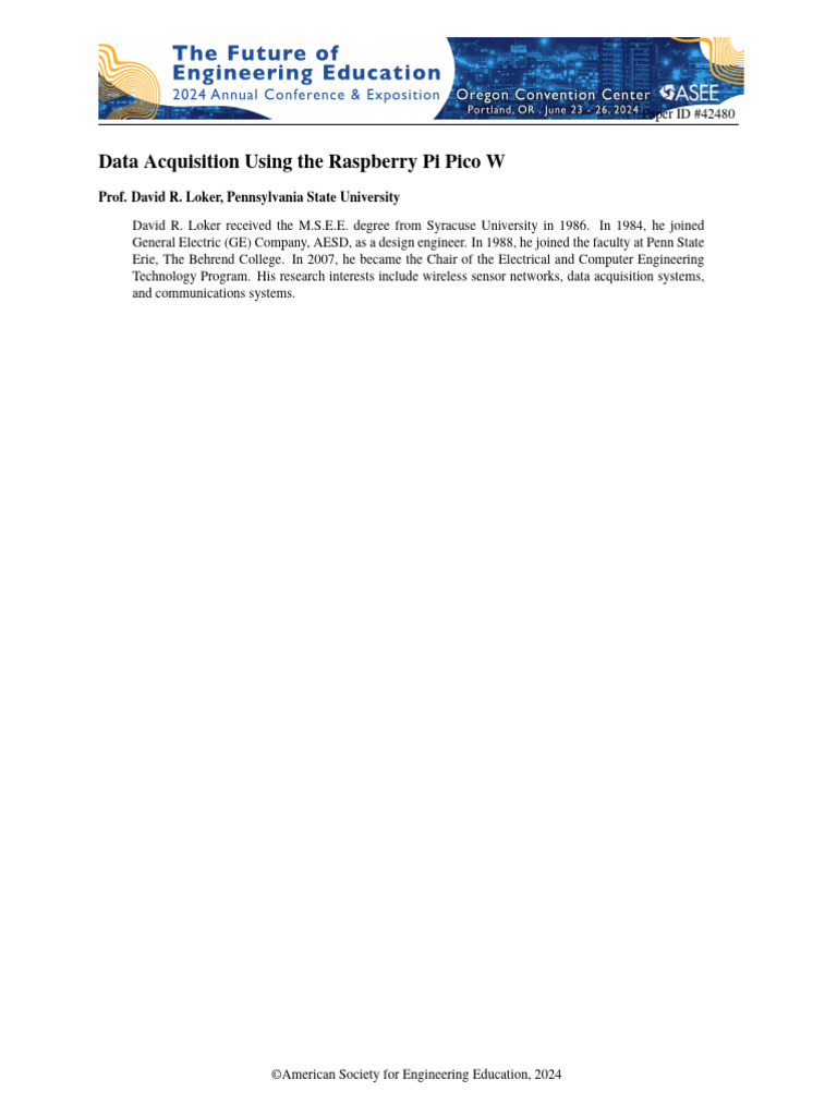 Raspberry Pi Pico W Data Acquisition Guide | PDF | Root Mean Square ...
