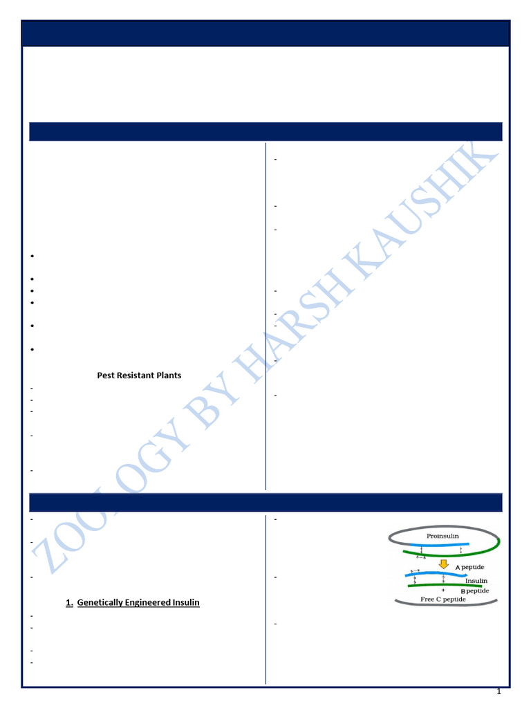 Biotechnology Applications in Agriculture and Medicine | PDF | Rna ...