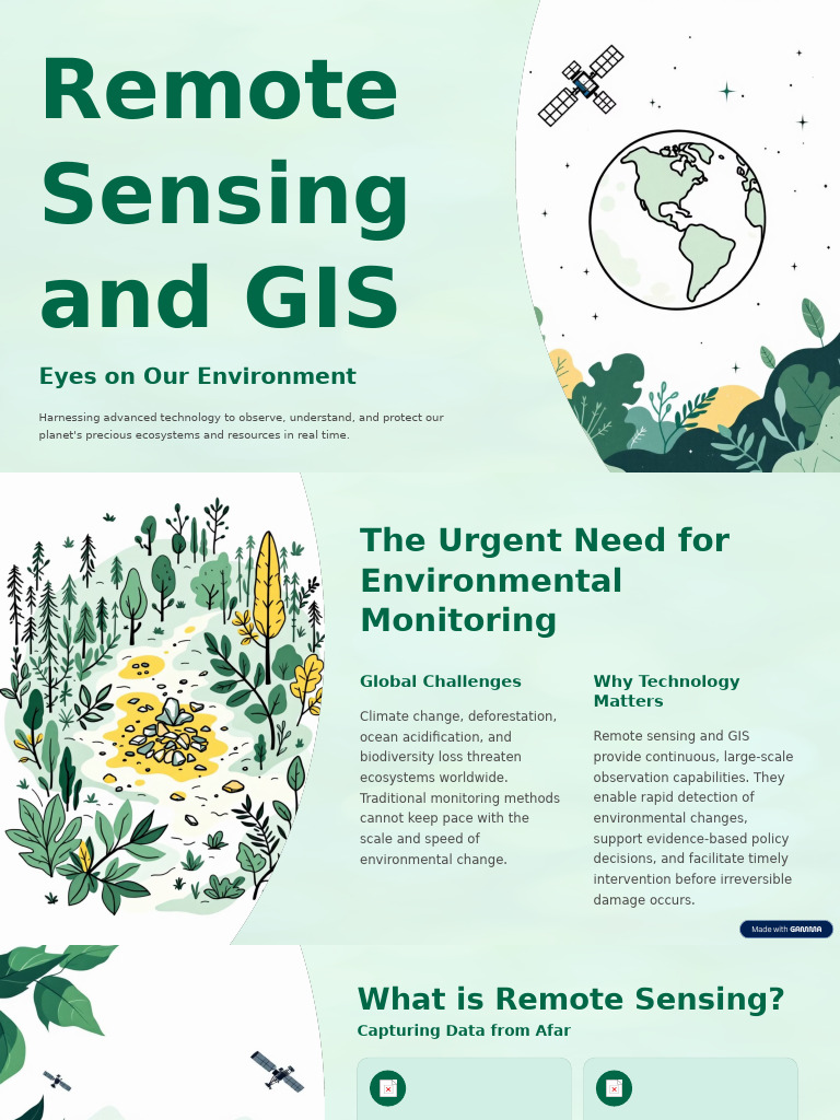 Remote Sensing & GIS for Environmental Monitoring | PDF | Geographic ...