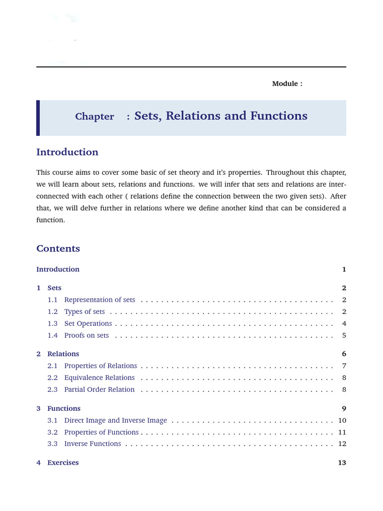 Chapter 1 Sets - Relations.and .Functions Repaired | PDF | Set ...
