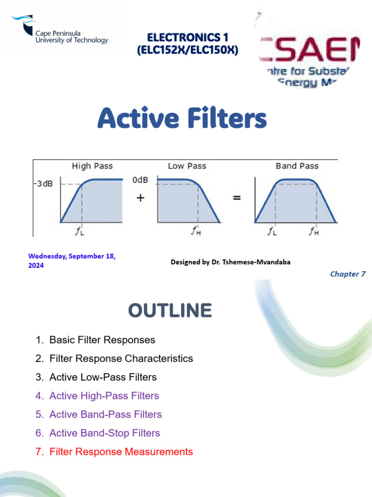 Active Filters in Signal Processing | PDF | Electronic Filter | Low ...