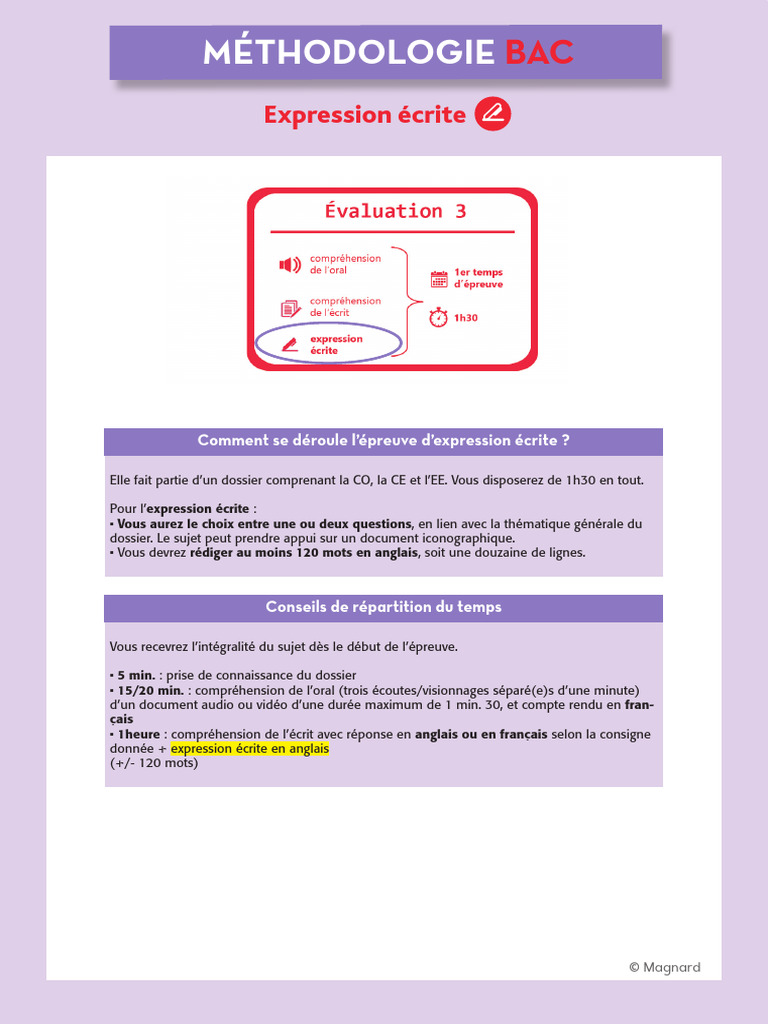 Méthodologie de l'épreuve d'expression écrite | PDF | Lexique ...