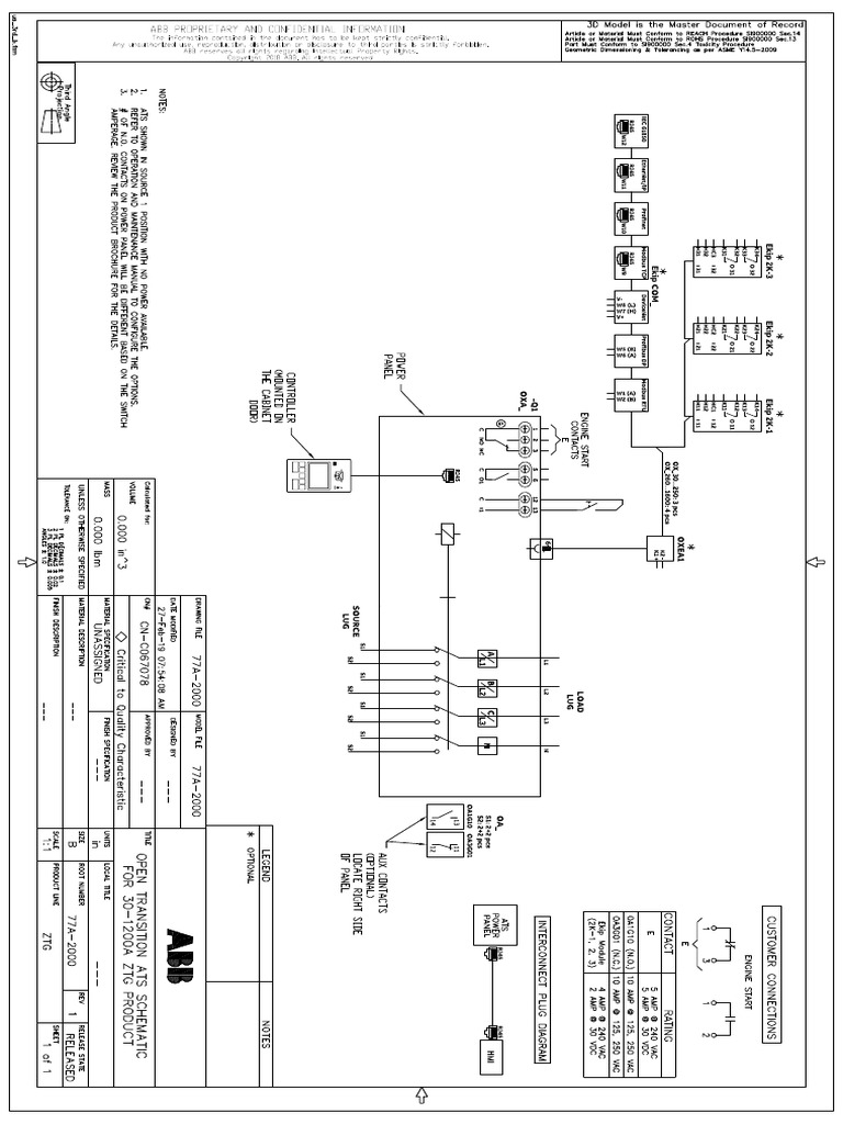 ATS - Schematic - ABB 77a-2000 | PDF
