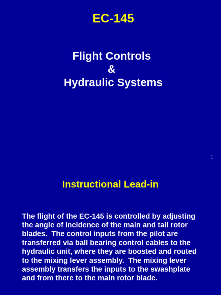 EC-145 Flight Control Systems Overview | PDF | Aircraft Flight Control ...