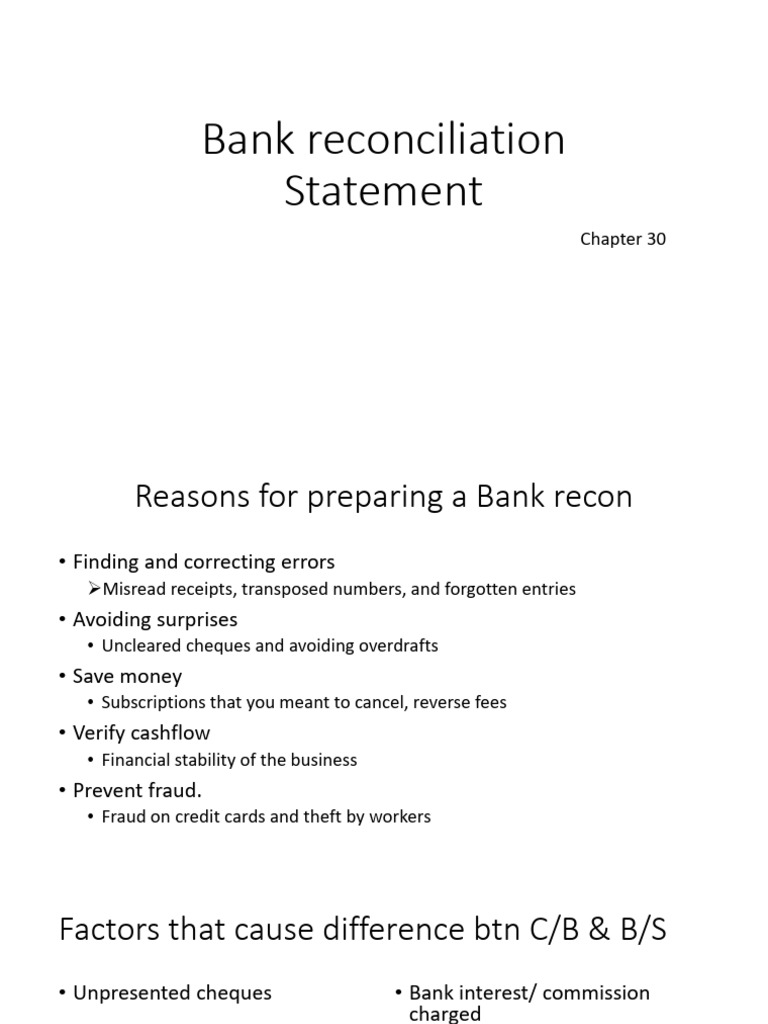 Bank Reconciliation Essentials | PDF | Debits And Credits | Cheque
