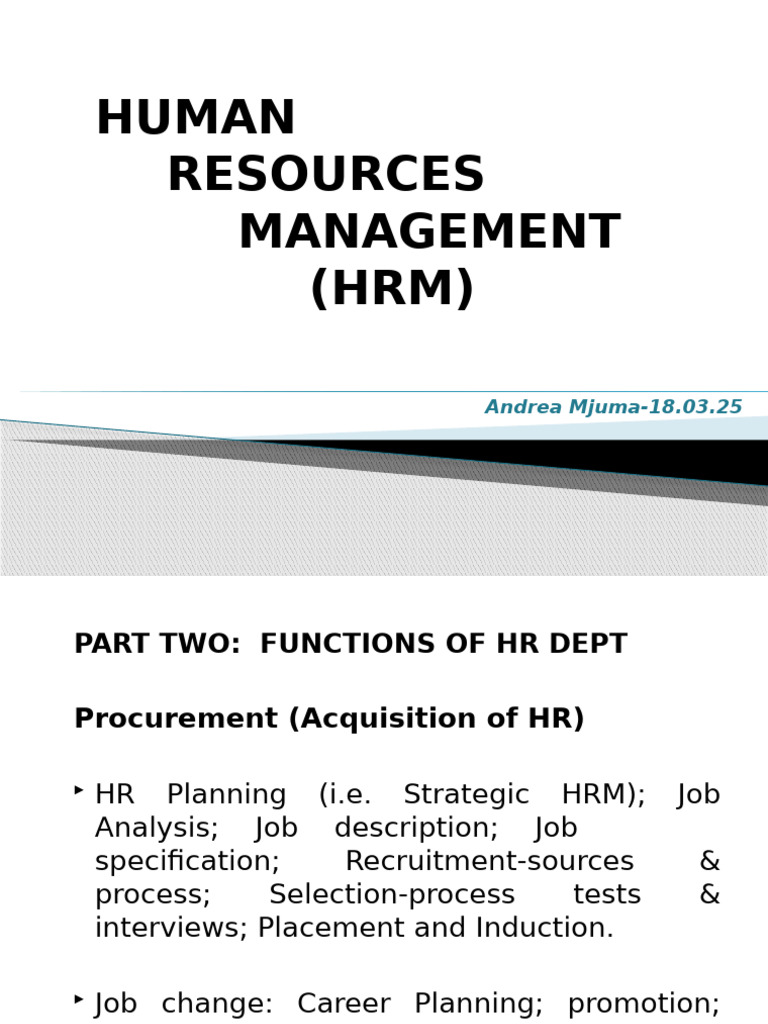 Functions of Human Resources Management | PDF | Recruitment ...