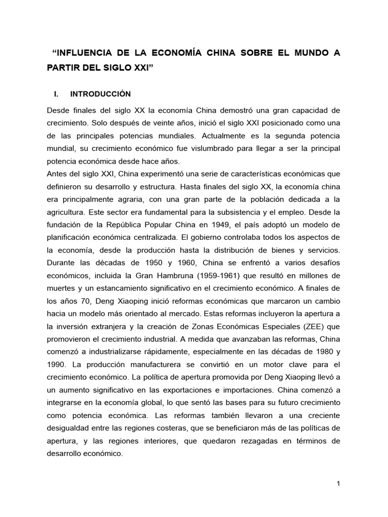 Impacto de la Economía China en el Mundo | PDF | Tipo de cambio | China