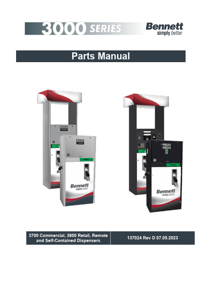 Bennett 3000 Dispenser Parts Manual | PDF | Valve | Screw