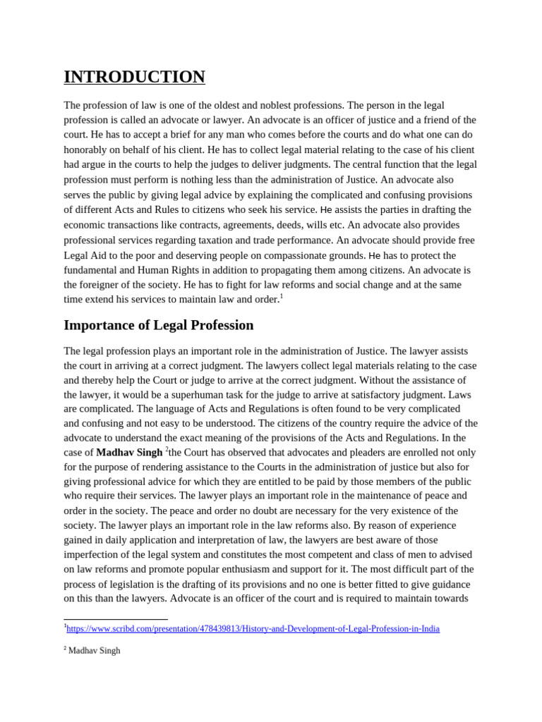 Evolution of the Legal Profession in India | PDF | Lawyer | Advocate