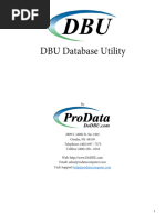 DBU Database Utility Overview | PDF | Menu (Computing) | Command Line ...
