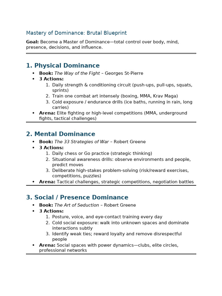 Mastering Dominance: A Comprehensive Guide | PDF | Negotiation | Mind