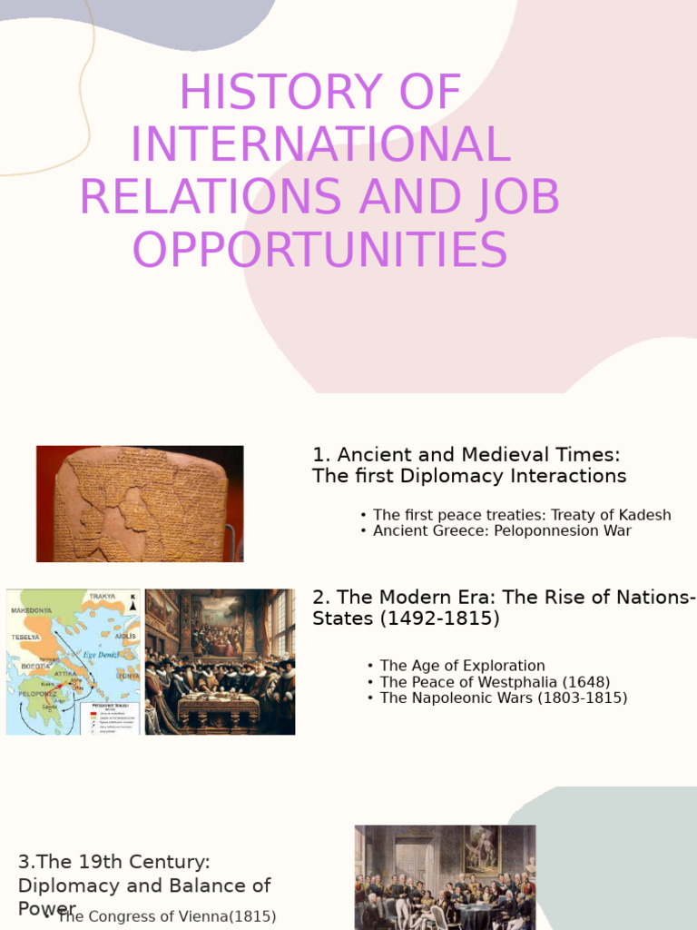 History of International Relations & Careers | PDF