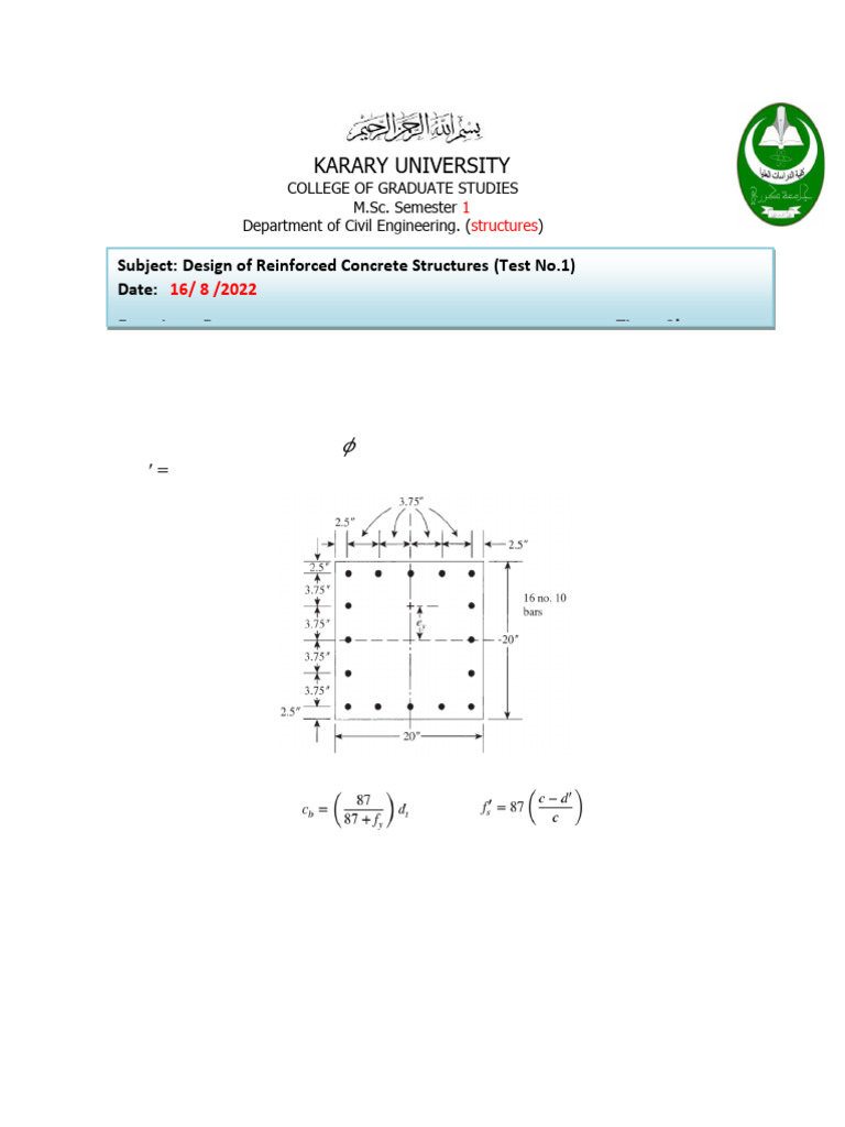 Design Load Calculation for Columns | PDF