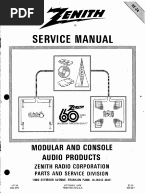 Zenith Audio Products Service Manual | PDF | Information And