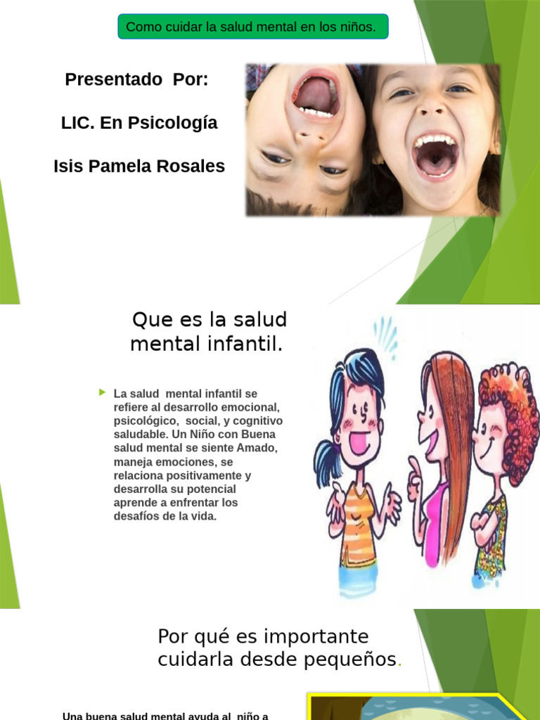 Cuidado de la Salud Mental Infantil | PDF | Salud mental | Las emociones