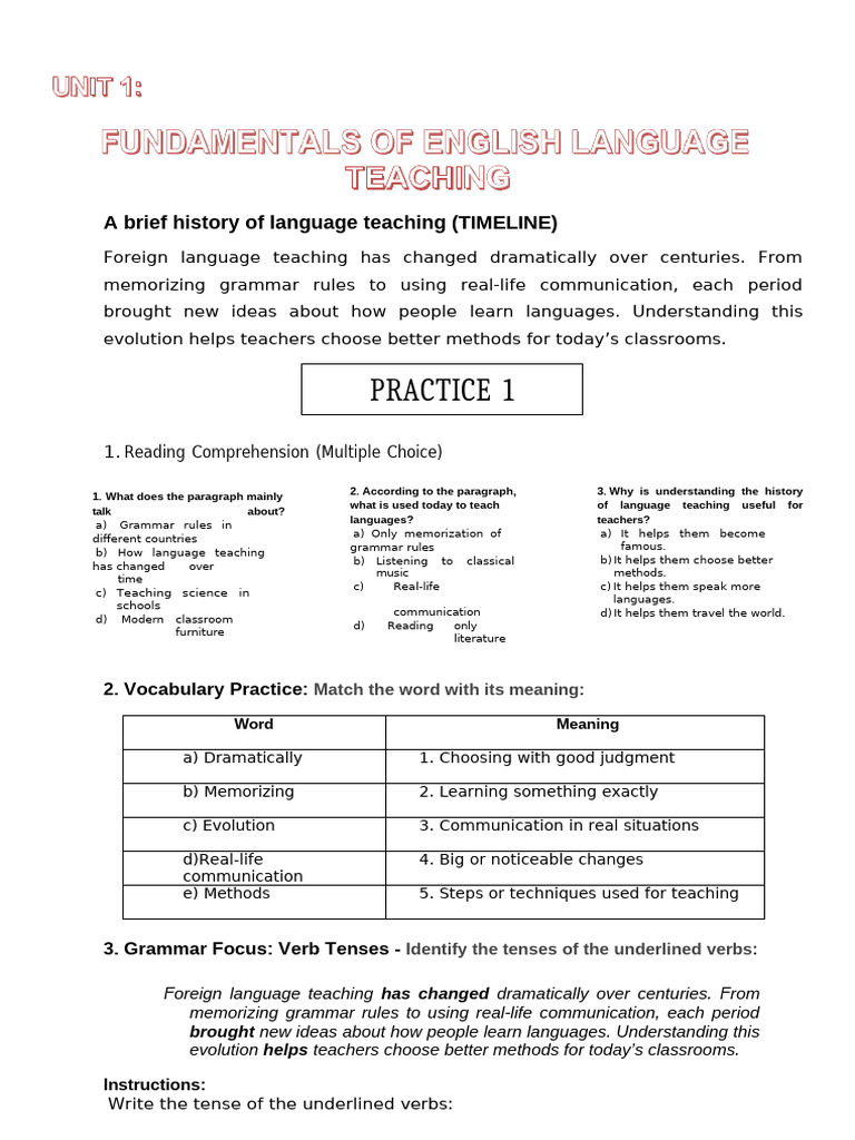 Evolution of Language Teaching Methods | PDF | Language Education ...