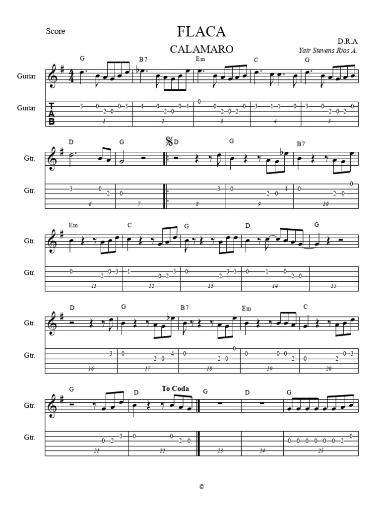 Punteo de guitarra 