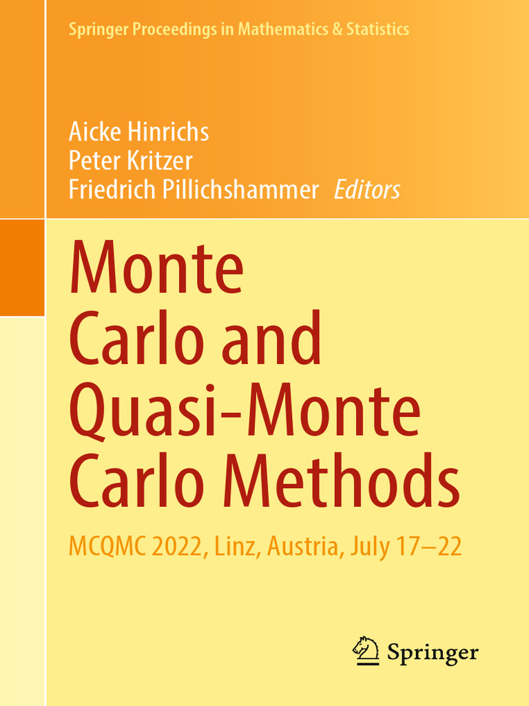 Monte Carlo Methods Proceedings 2022 | PDF | Estimator | Mean Squared Error