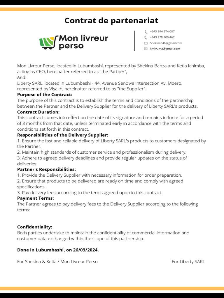 Contrat | PDF