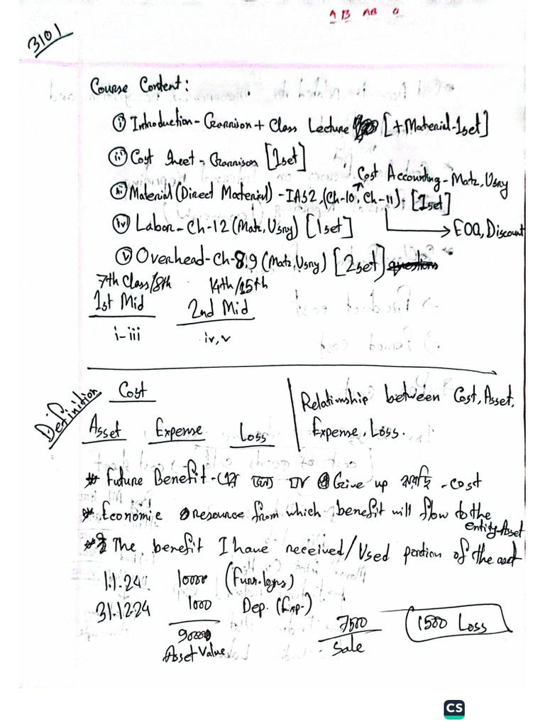 3101 Class Note | PDF