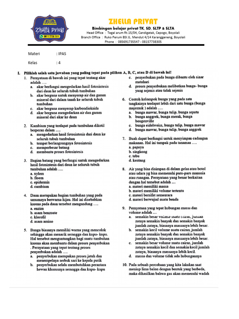 Pas Ipas Kelas 4 | PDF