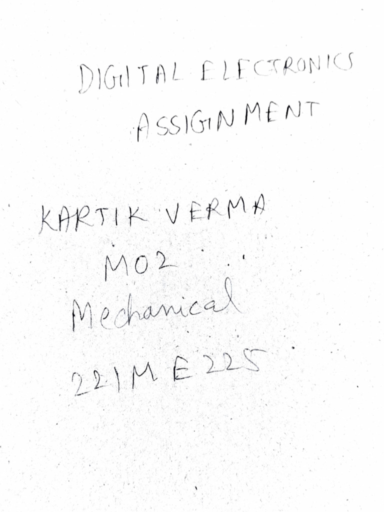Digital Circuit Design Assignment Overview | PDF | Digital Electronics