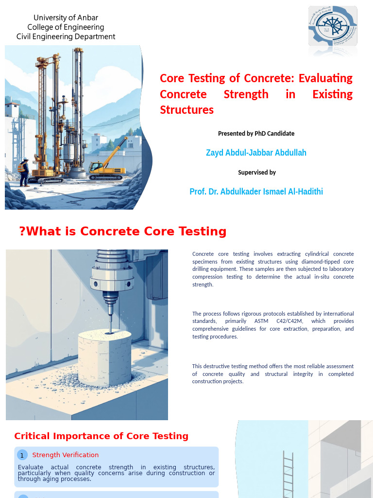 Concrete Core Testing for Strength Evaluation | PDF | Concrete ...