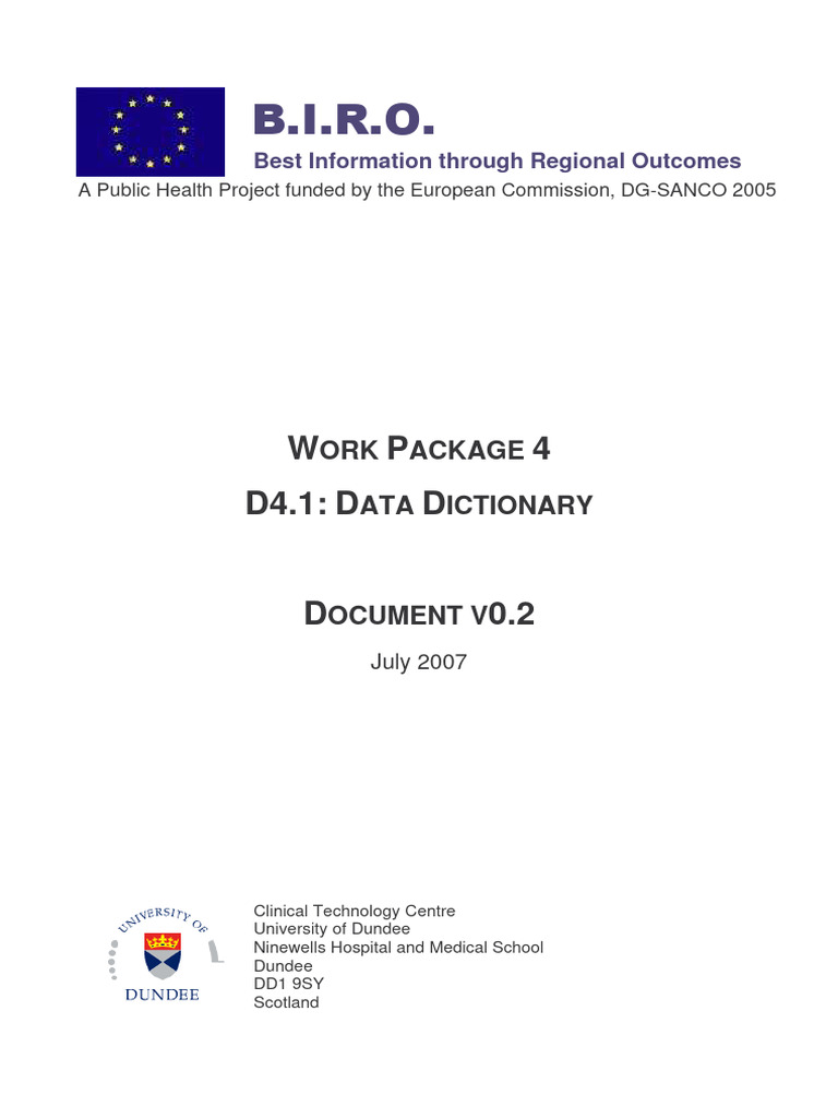 D4 1 Data Dictionary v0 2 | PDF | Glycated Hemoglobin | Metadata