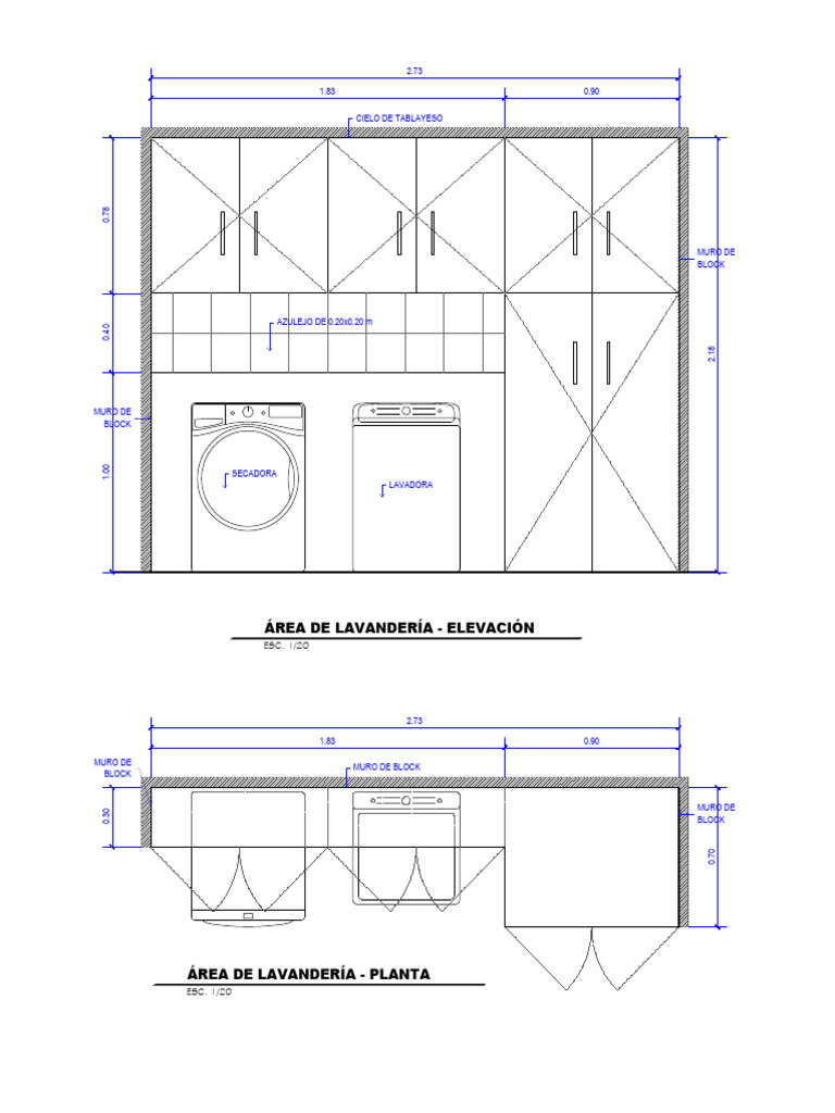 Diseño de Lavandería en Planta | PDF