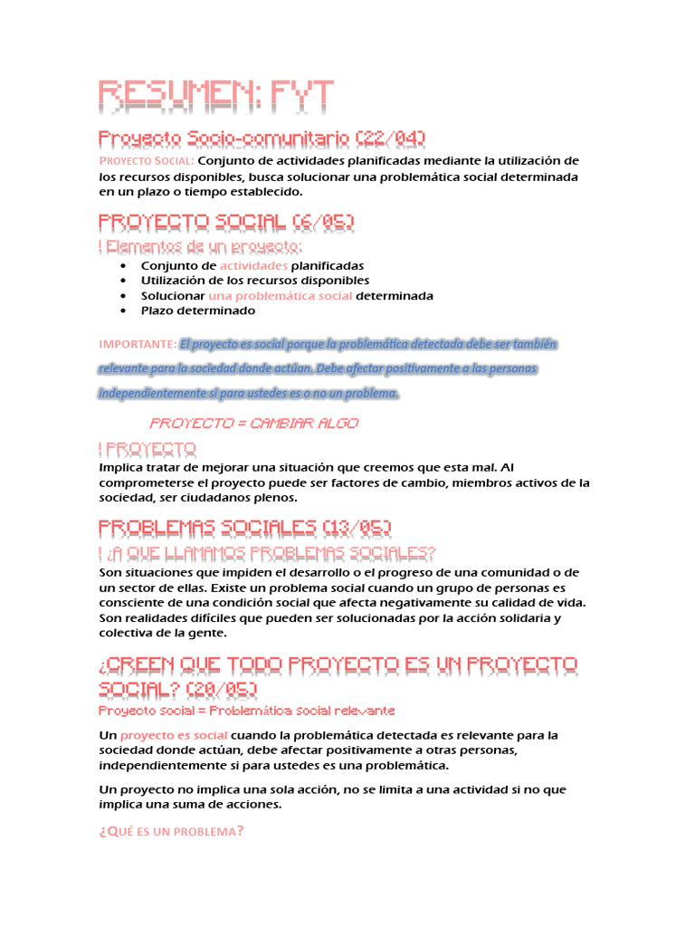 Elementos Clave de un Proyecto Social | PDF | Presupuesto