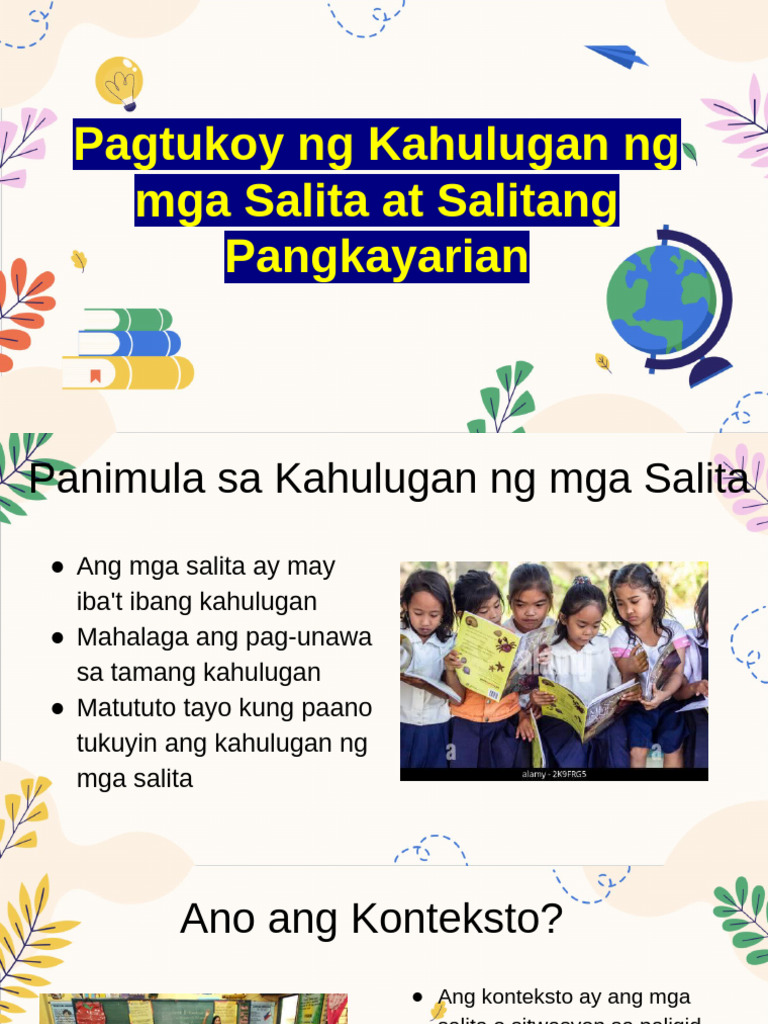 FILIPINO2 Q2 20 Natutukoy Ang Kahulugan NG Mga Salita Ayon Sa Konteksto ...