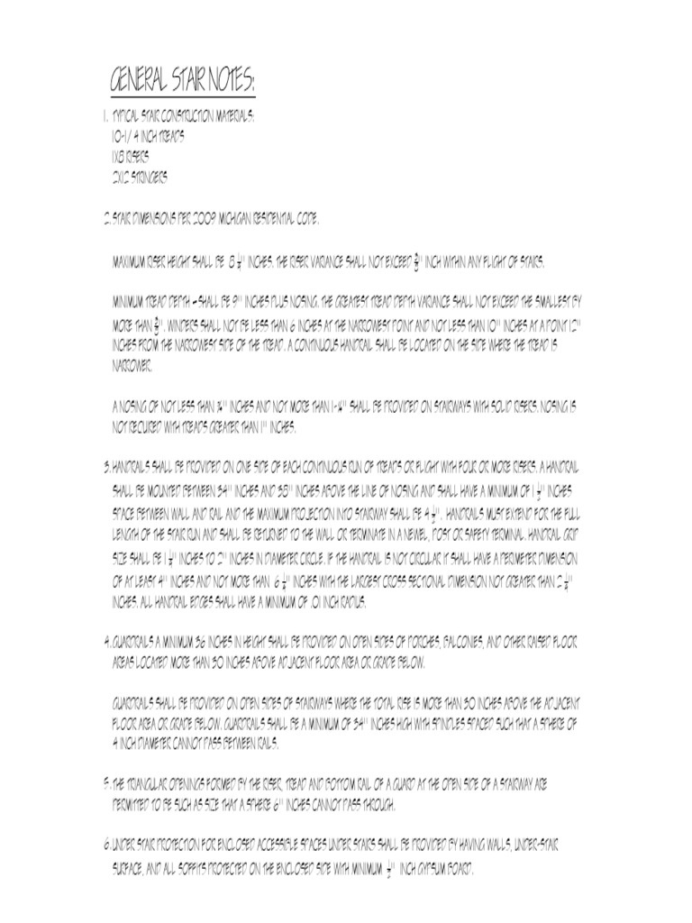 Stair Section and Notes | PDF | Stairs