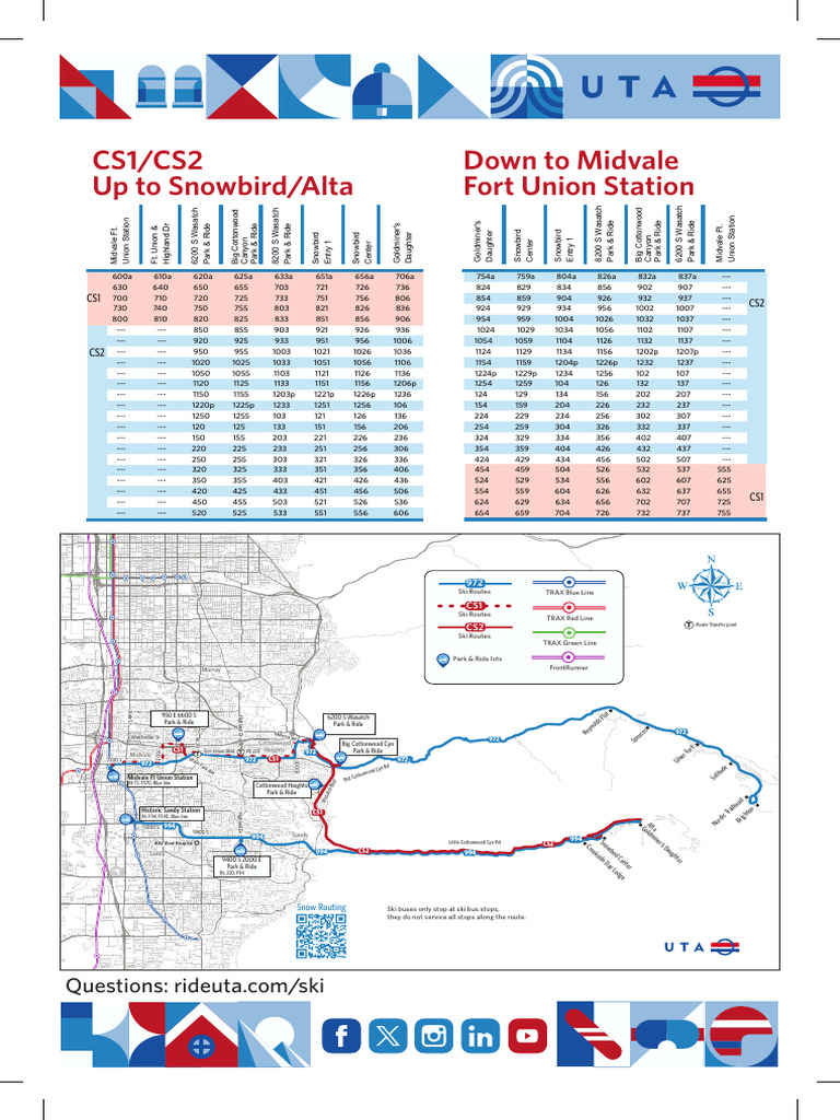 CS1 CS2 Route MapSchedule2024 | PDF | Salt Lake City | Rail Infrastructure