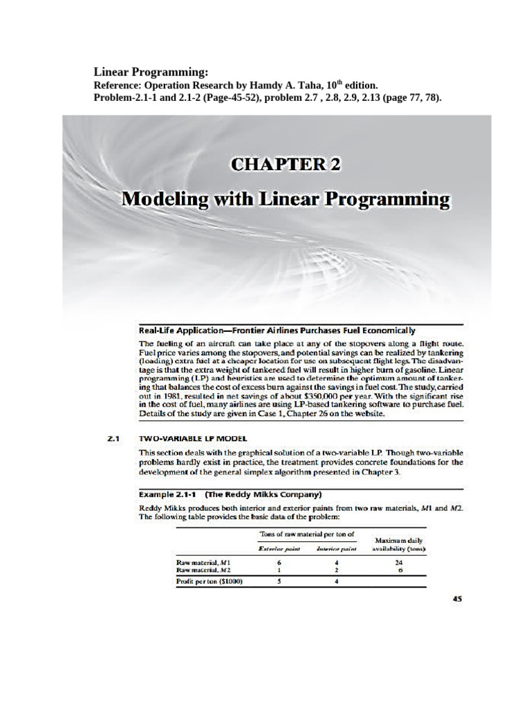 2.1_Linear Programming-Fall-23-24 | PDF
