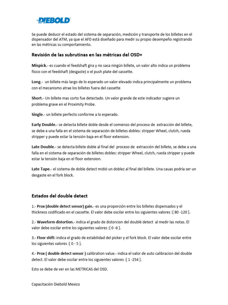 Métricas OSD | PDF