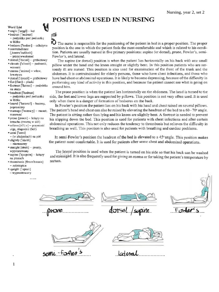 Nursing Year 2: Patient Positioning Guide | PDF