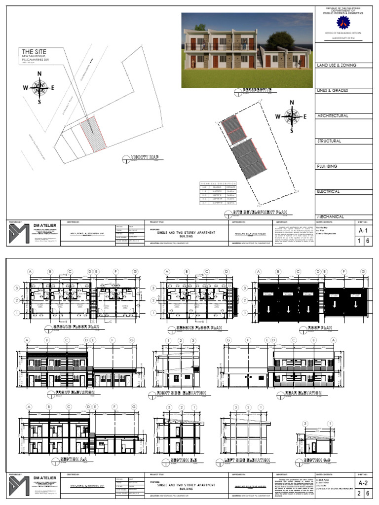 Single and Two Storey Apartment Plans | PDF