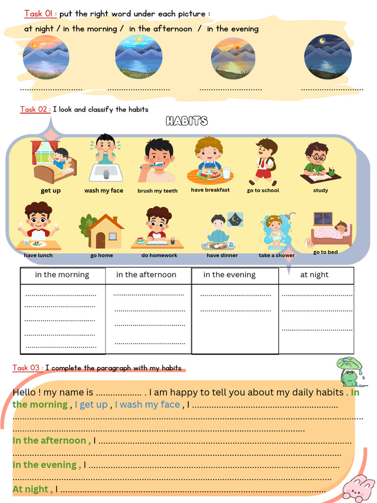 Daily Habits and Routines for Kids | PDF