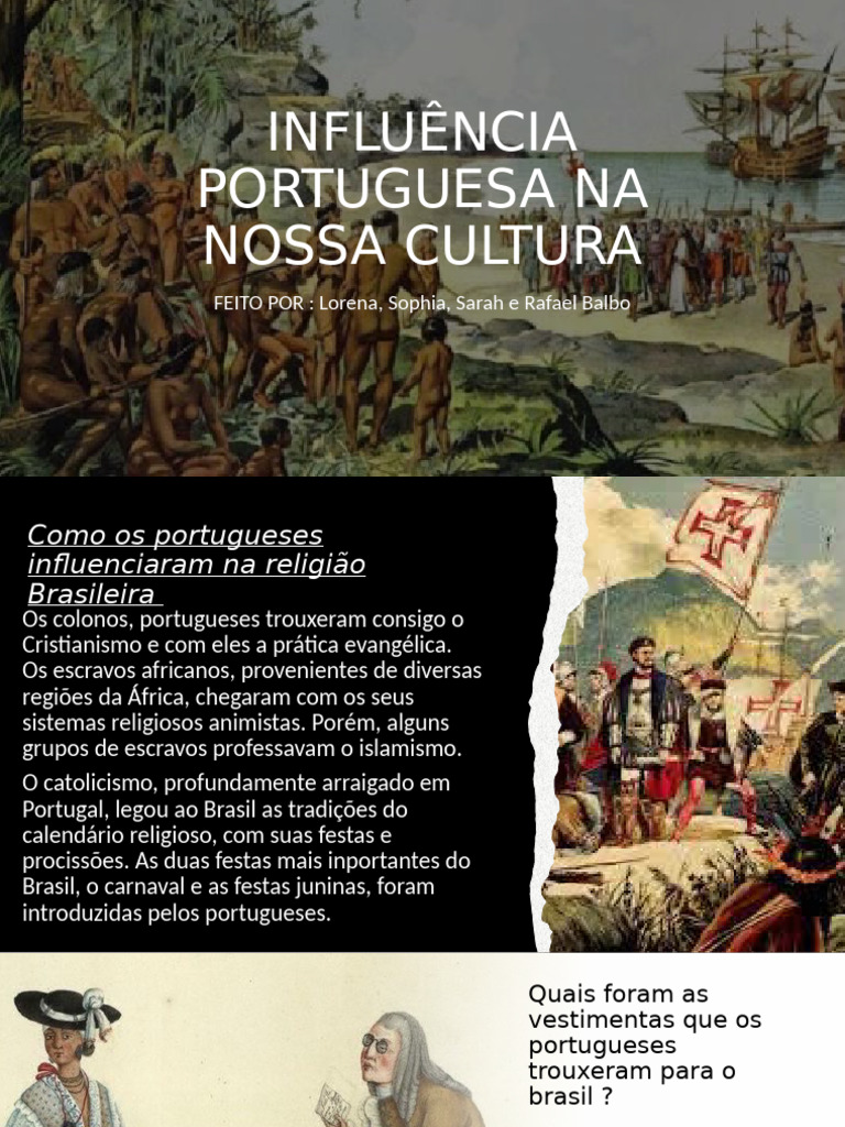 Influência Portuguesa na Cultura Brasileira | PDF