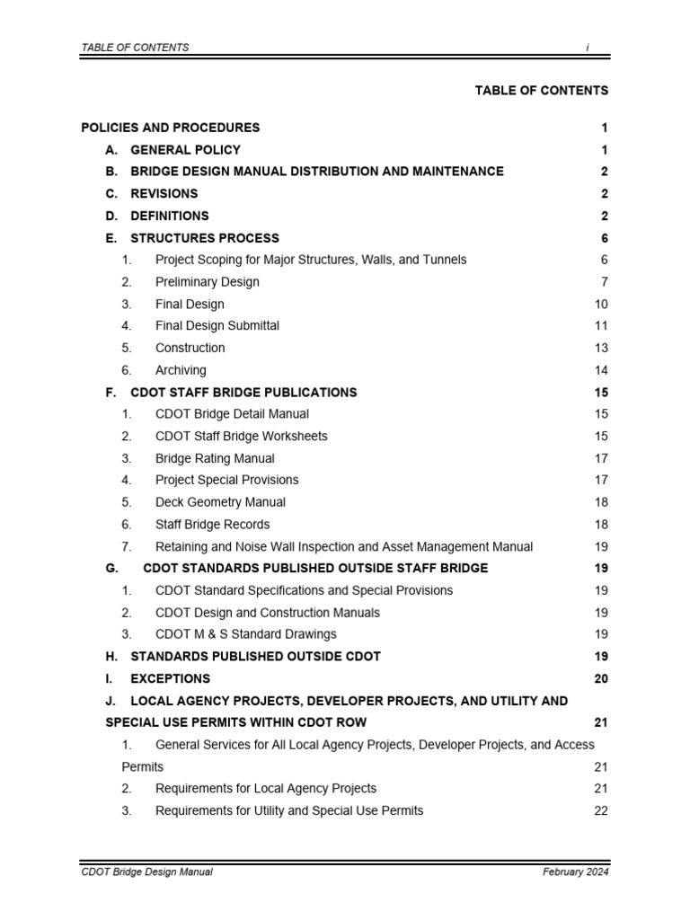BDM Table of Contents 2022 | PDF | Prestressed Concrete | Mechanical ...