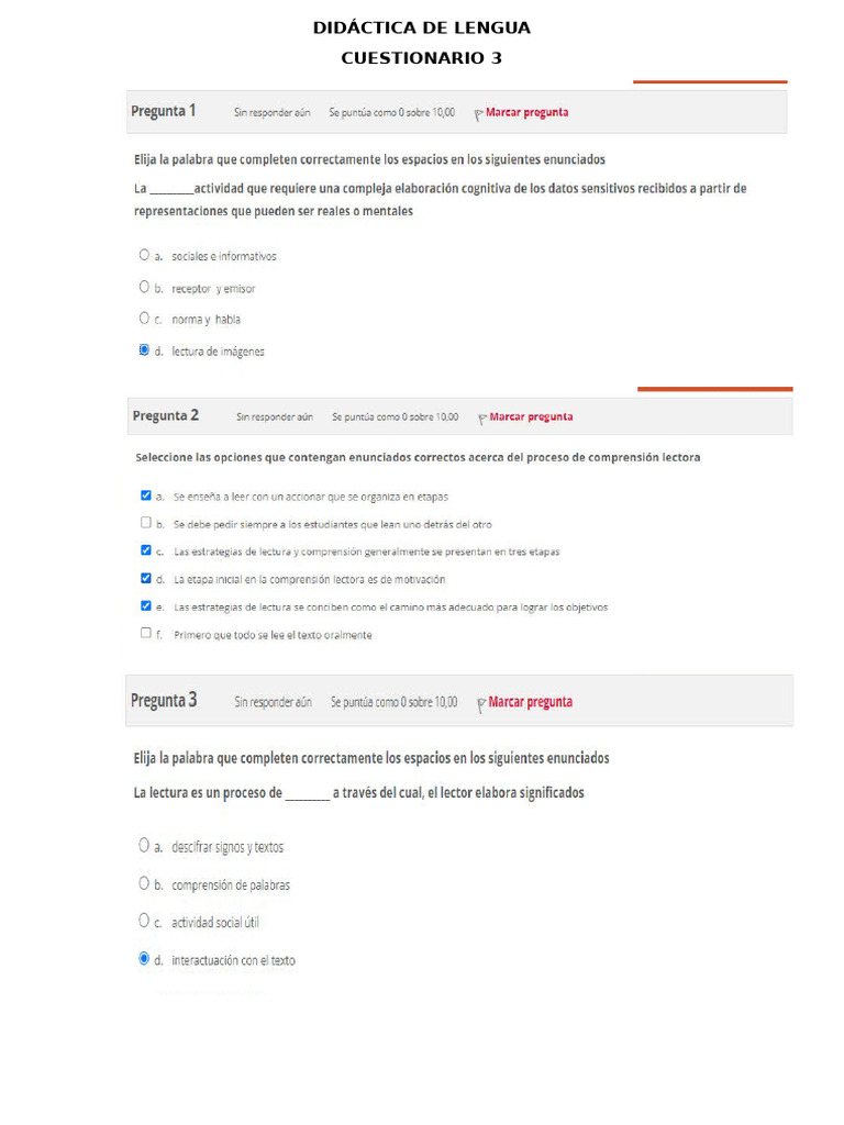 Cuestionario 3 | PDF