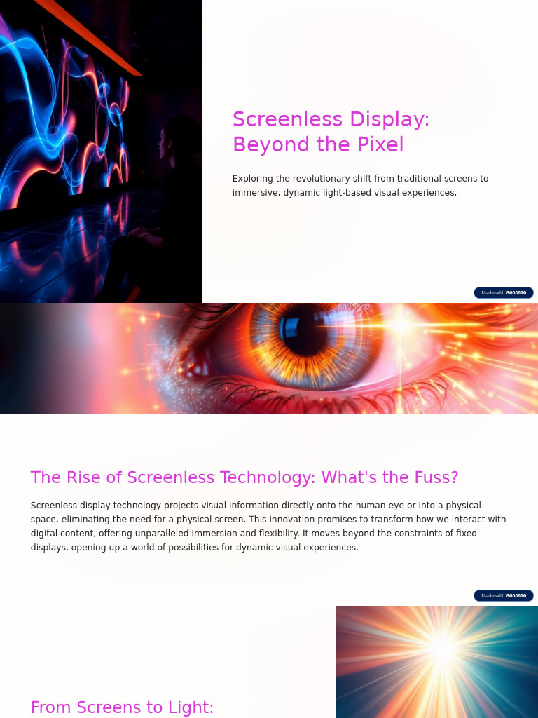 Screenless Display Technology Revolution | PDF | Augmented Reality