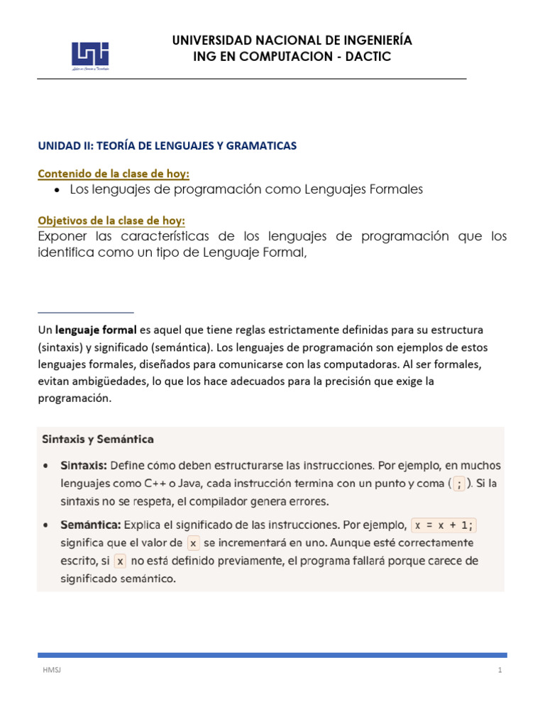 U2 Sesion7 | PDF | Lenguaje de programación | Programación de computadoras