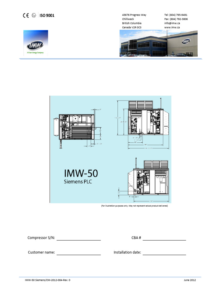 IMW-50 Natural Gas Compressor Manual | PDF | Personal Protective