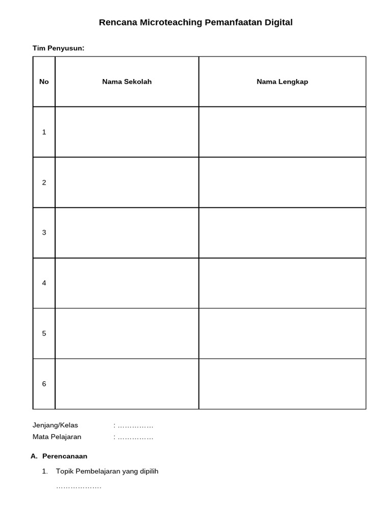 Rencana Microteaching Digital Interaktif | PDF